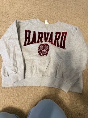 H&M Gray Sweatshirt with Maroon Harvard Logo